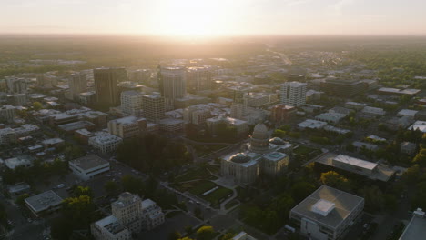 Sunset-aerial-over-downtown-Boise-Idaho-skyline