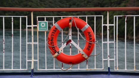 Orange-lifebuoy-on-the-ferry-between-New-Zealand's-north-and-south-Islands