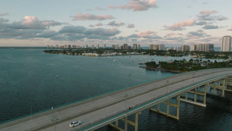 Drone-shot-flying-over-the-Jerry-Thomas-Memorial-Bridge-in-Florida