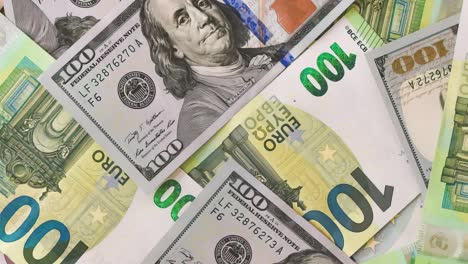 Dollars-And-Euro-Banknotes-Rotate
