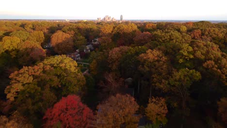 Winston-Salem-Downtown-Aerial-with-Fall-Trees