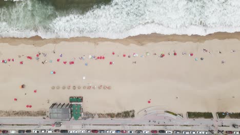 Reñaca-beach-in-Viña-del-mar,-Chile,-uhd-4k-aerial