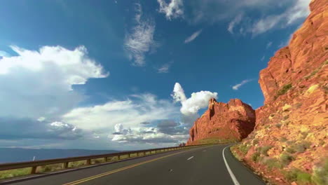 Driving-through-the-picturesque-gorge-at-the-Antelope-Pass-in-Arizona-near-Horsehoe-Bend---view-out-of-this-world
