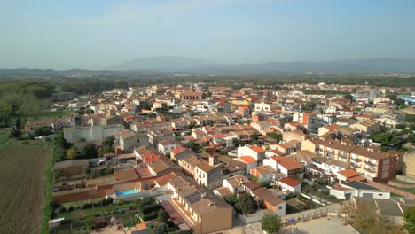 Aerial-images-of-the-town-of-Sils-in-Girona