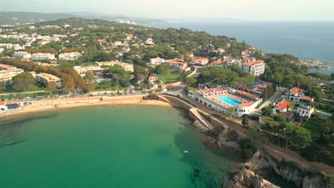 Aerial-images-on-the-Costa-Brava-S'Agaró-luxury-urbanization-hotels-on-the-seafront
