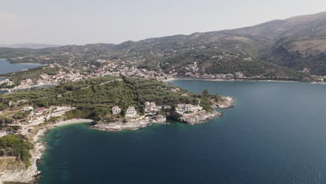 Panoramic-Views-Of-Kassiopi,-a-Popular-Tourist-Destination-at-the-Northeast-corner-of-Corfu