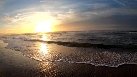 Monterey-Beach-Sonnenuntergang,-Pazifikküste,-Kalifornien-Autobahn-1