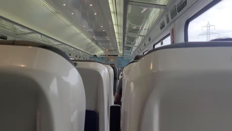 Passenger's-View-Inside-Intercity-Irish-Train-Heading-To-Dublin-In-Ireland