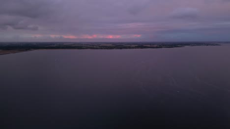 Aerial-panoramic-view-of-large-water-surface