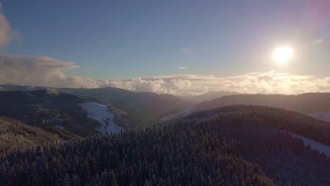 drone-shot-of-a-location-with-snow
