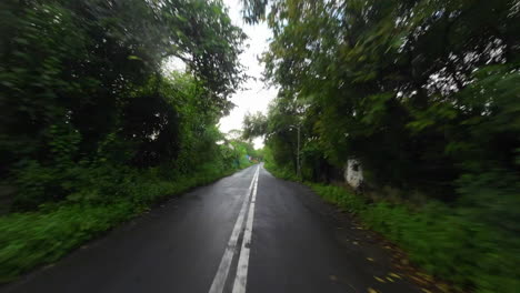 bike-ride-full-empty-road-village-side