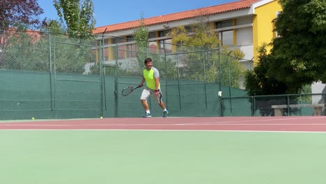 Tennisschläge:-Slice-Profi-Tennisspieler