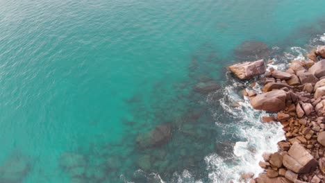 Luftaufnahme-Der-Schönsten-Strände-Und-Des-Türkisfarbenen-Wassers-Der-Seychellen