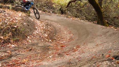 Slow-motion-video-of-mountain-bike-rider-crashing-on-the-trail