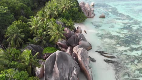Aerial-view-of-Anse-Source-D’Argent,-La-Digue,-Seychelles