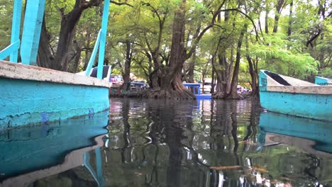 Lago-Rodeado-De-árboles-Y-Barcos