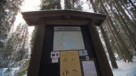 Pirunkirkko-big-forest-sign-in-winter