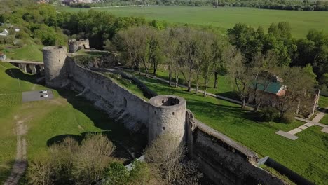 Koporye-fortress-aerial-view-in-summer-with-sunny-weather