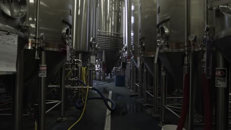 Line-of-brew-kettles-for-beer-in-a-large-brewery