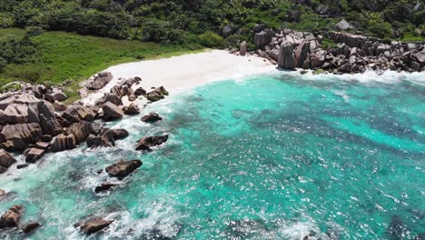 Aerial-view-of-Anse-Marron-with-its-famous-granite-rock-formations-and-natural-pools