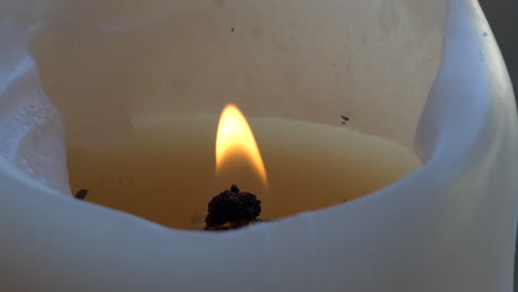 Shot-of-Flower-and-candle-used-for-a-funeral