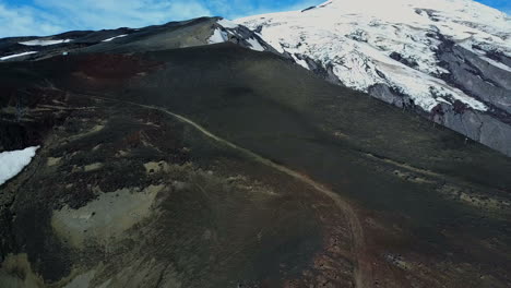 Aerial-of-Osorno-road-in-Chile