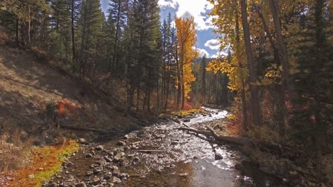 Montana-Stream-Oder-Creek-An-Einem-Schönen,-Klaren-Herbst--Oder-Herbsttag