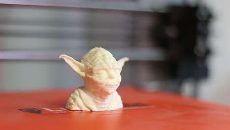A-3D-printed-model-of-Yoda-sits-on-a-3D-Printer