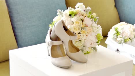 closeup-shot-of-the-bride-wedding-shoe