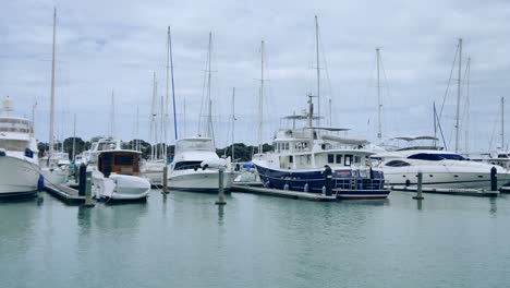 wide-shot-of-a-marina-with-boats---yacht