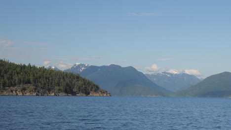 Wide-slow-motion-shot-of-British-Columbia's-coastline