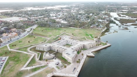 Drone-shot-of-the-Fort-in-St-Augustine