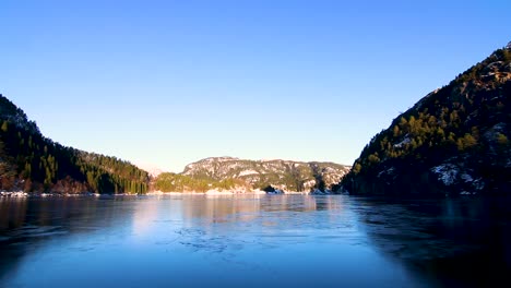 boating-in-the-fjords-surrounding-Bergen,-Norway