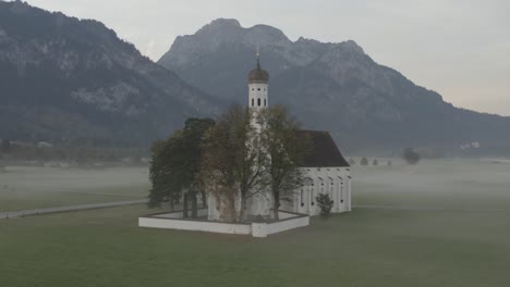Neuschwanstein-Church-Misty-Morning-|-4K-|-DJI-MAVIC-2-PRO-D-LOG---Perfect-for-colour-grading