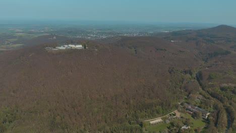Drone-shot-of-Petersberg-near-Bonn---Königswinter-4K-30-fps