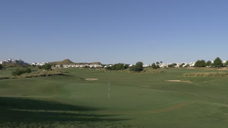 Golfplatzschwenken---El-Valle-Golf-Resort,-Murcia,-Spanien