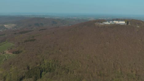 Drone-shot-of-Petersberg-near-Bonn---Königswinter-4K-30-fps