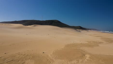 Aerial-view-of-sand-dunes-on-the-coast-in-South-Africa
