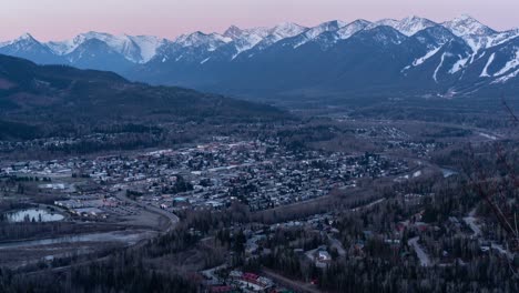 Sunrise-time-lapse-of-town-of-Fernie-British-Columbia