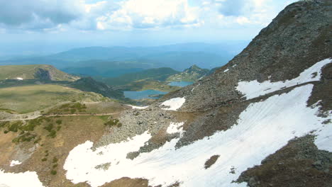 Aerial-footage-of-Seven-Rila-Lakes-in-Bulgaria-in-the-summer