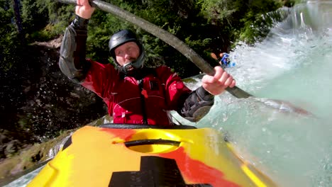 Unique-point-of-view-of-a-whitewater-kayaker-descending-class-III-River-Bridge-section-of-the-upper-Rogue-River-in-southern-Oregon