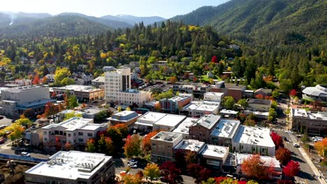 Aerial-view-of-Ashland,-Oregon