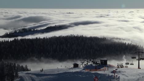 Timelaps-of-the-top-of-Feldberg---Germany---moving-clouds-like-a-river