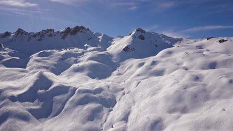 Skiing-Tracks-in-deep-Snow-Drone-Shot