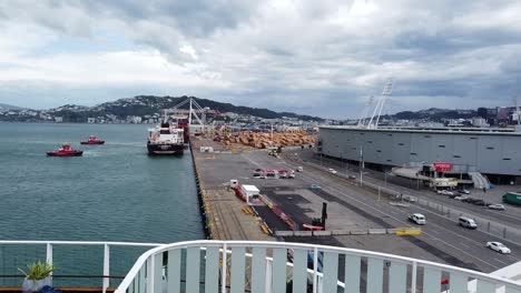 shot-of-new-zealand-wellington-busy-port-terminal-and-harbour-from-a-cruise