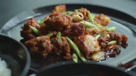 Asian-Cuisine,-Spicy-Chicken-Stir-Fry