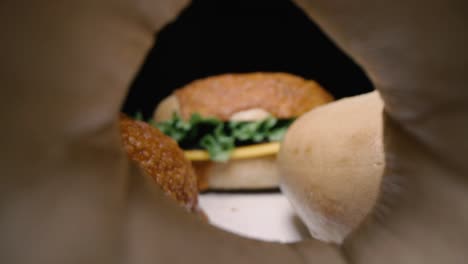 Unique-probe-lens-view-of-bagels-and-a-bagel-sandwich