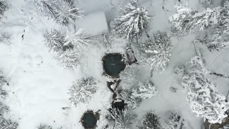 Drohnenaufnahme-Einer-Friedlichen-Natürlichen-Heißen-Quelle-In-British-Columbia,-Kanada