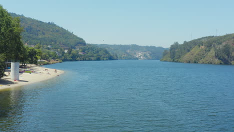 Panoramic-View-of-The-Douro-River-and-a-Beach