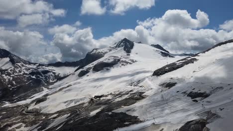 Static-view-of-Tuxer-glacier-ski-resort-on-Austria-during-summer